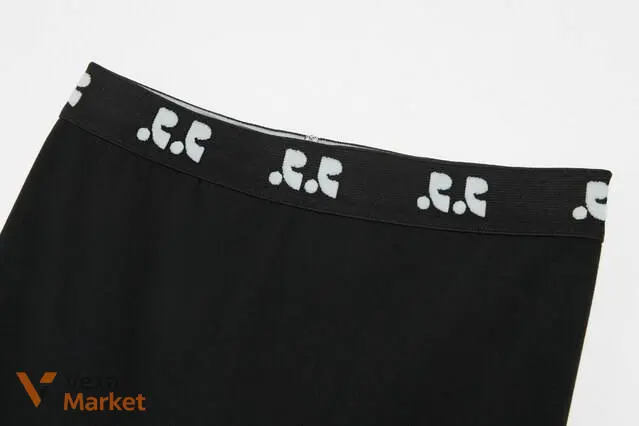 Легінси чорні Rest & Recreation Logo Band Leggings (Black) — фото 6