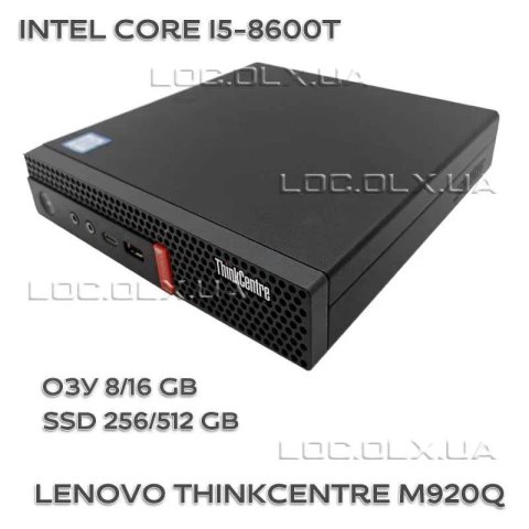 Lenovo ThinkCentre M920Q i5-8600T 8/256GB HDMI DisplayPort USB WiFi+BT #4469