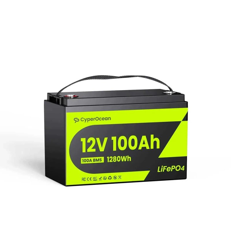 LiFePo4 акумулятор CyperOcean 100Ah 12V. BMS - 100A. Літій залізофосфатний акумулятор 1280Wh. Железофосфатный аккумулятор — фото 4