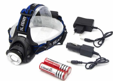 Ліхтар налобний Police 6699/204C-T6 акумуляторний 18650 х 2, zoom,