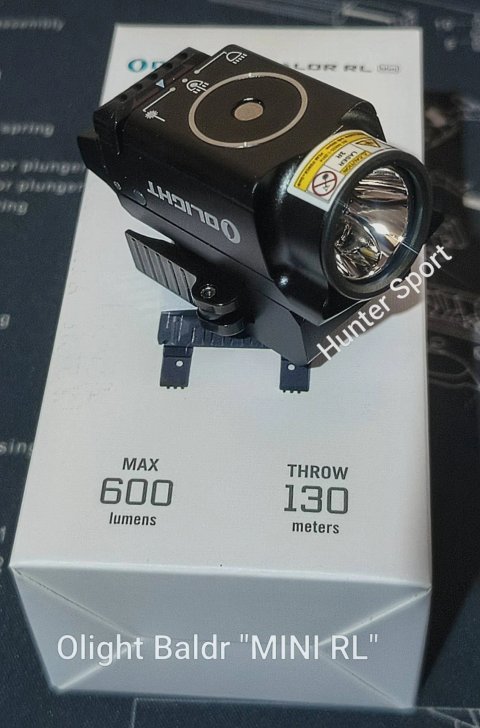 Ліхтар збройовий підствольний Olight Baldr MINI RL з ЛЦВ, Фонарь оружейный подствольный для АК/AR15/Glock/Sig Sauer