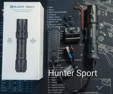 Ліхтар збройовий підствольний Olight Odin S без ЛЦВ, Фонарь оружейный подствольный для АК/AR15/AR10/Cz Bren