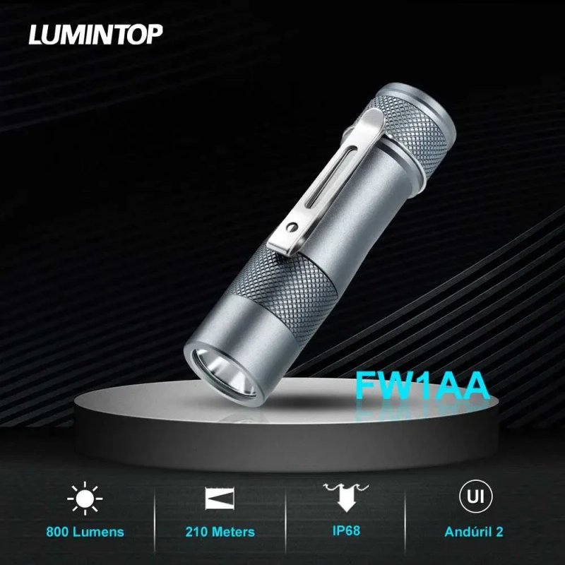 Lumintop FW1AA Ліхтар Ручний EDC (800 Люмен, 152 Метри, АКБ 14500) — фото 4