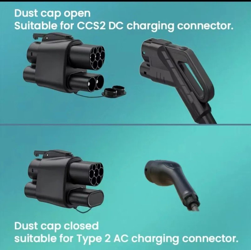 ЛЮКС‼️Перехідник CCS Combo 2 - CCS Combo 1 | AC+DC 400A 250кВт | Type 2 7.4кВт | Для Chevrolet, Ford, Rivian, Cadillac EV — фото 8