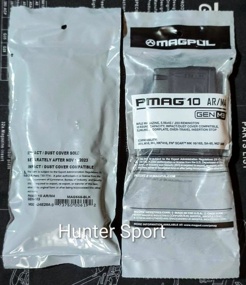 Магазин для AR15, Magpul PMAG Gen3 Black, на 10 патронов 5,56/.223 cal. Оригинал MAG559