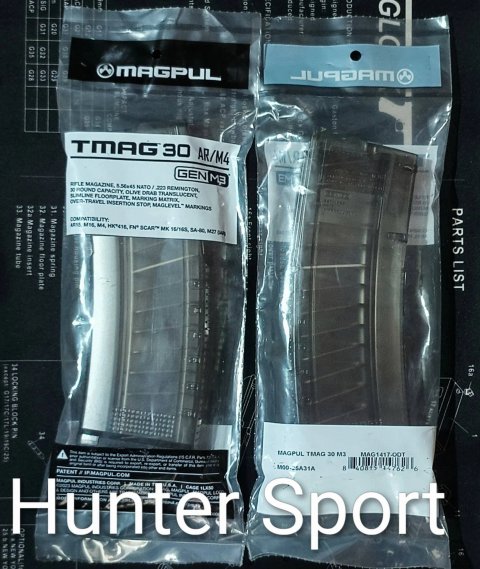 Магазин для AR15, Magpul TMAG Gen3 на 30 патронов 5,56/.223 cal. Полупрозрачный. Оригинал MAG1417