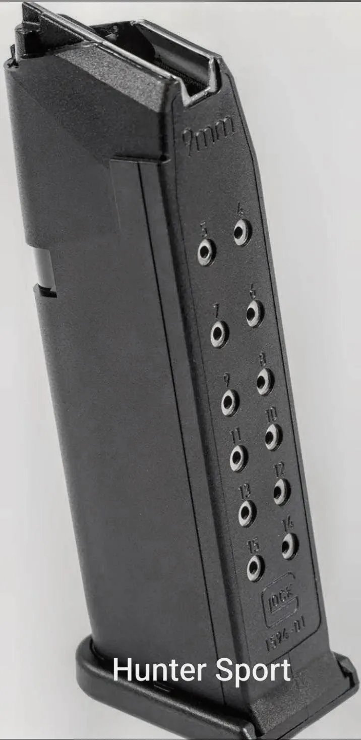 Магазин Glock 19/26 на 15 патронов, 9 мм (9х19 cal.) Black для оружия Глок. Оригинал — фото 2