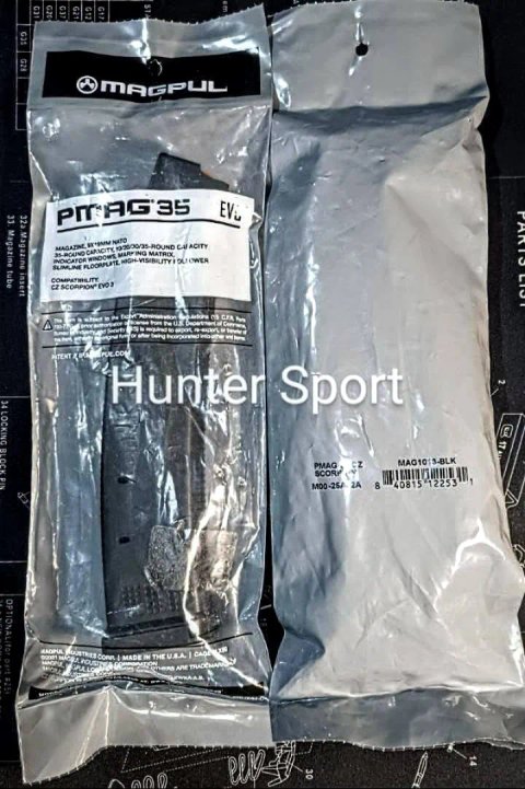 Магазин Magpul PMAG 35 Ev9, 9x19 cal. , на 35 патронов для CZ Scorpion EVO 3/3+