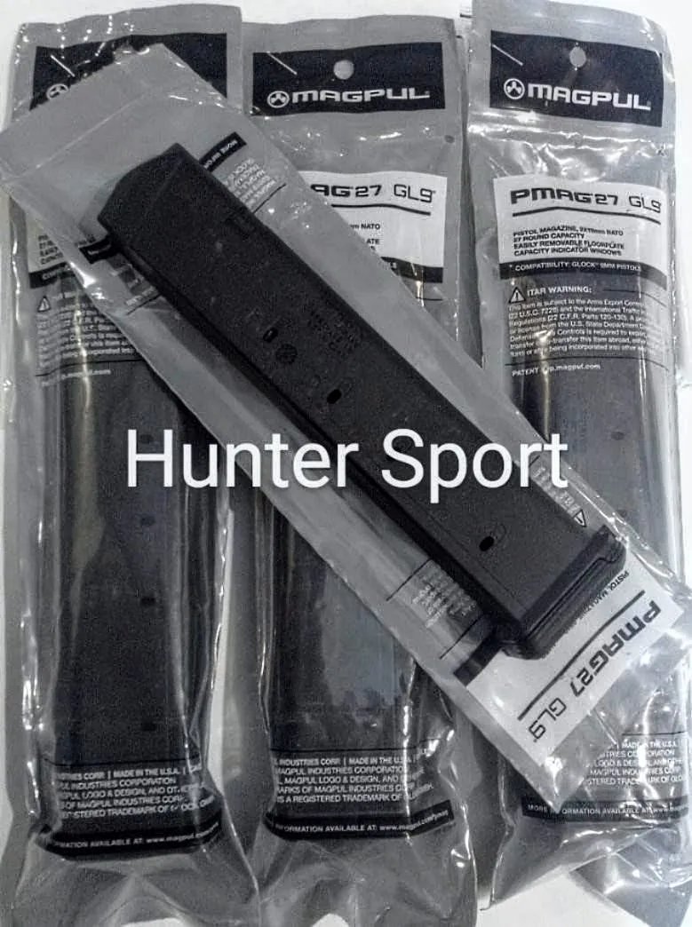 Магазин Magpul PMAG black для Glock на 27 патронов, 9 мм(9х19, 9х21 cal.) для оружия Глок. Оригинал MAG662 — фото 2