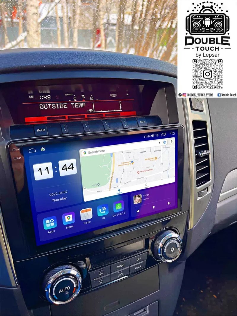 Магнітола андроид для Mitsubishi Pajero автомагнитола 9 дюймів, CarPlay та AndroidAuto — фото 3