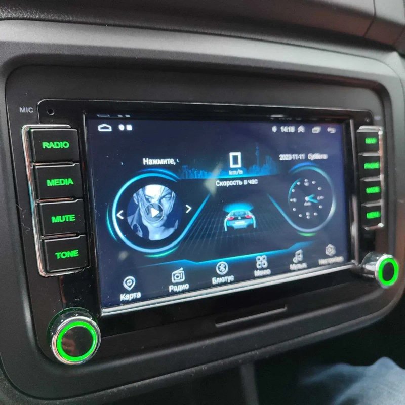 Магнітола Android Skoda Octavia  Superb Fabia Rapid Passat VW Golf — фото 2