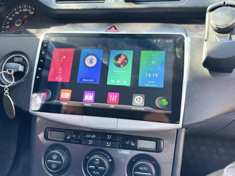 Магнитола Android Volkswagen Passat B6 и B7 10 дюймів, CarPlay — фото 2
