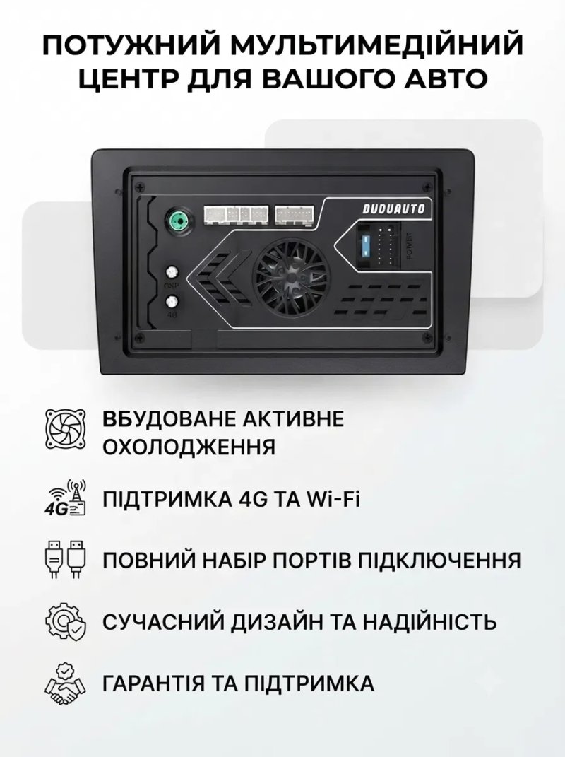 Магнітола Android з CarPlay 4/64Gb з рамкою під Toyota Volkswagen Skoda Hyundai Kia Mitsubishi Ford Opel Nissan Renault Honda Suzuki Jeep в комплекті — фото 3