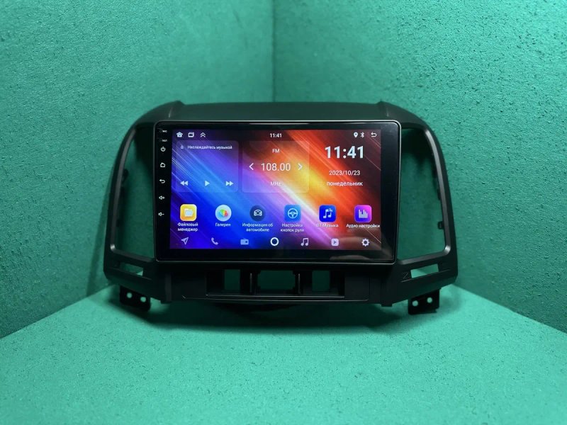 Магнитола андроїд для Hyundai Santa Fe 2,  9 дюйміа , CarPlay — фото 3