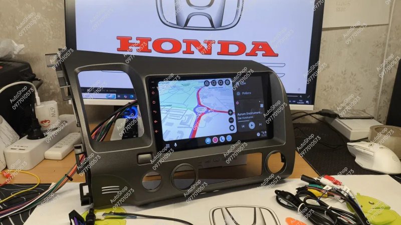 Магнитола Honda civic 4D/hybrid  Android  4/64g — фото 2
