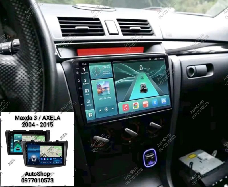 Магнітола Mazda 2, 3, 6, 2002 - 2015р  верхній або нижній екран Android — фото 7