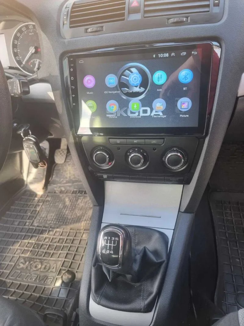 Магнітола Mekede 2/32 для Skoda Octavia A5 CarPlay USB GPS Октавіа — фото 7