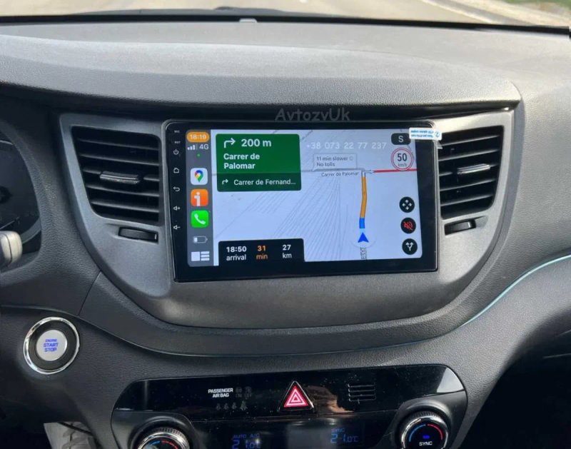 Магнітола TUCSON Hyundai IX35 IX25 CRETA GPS Туксон CarPlay Андроїд 16 — фото 5