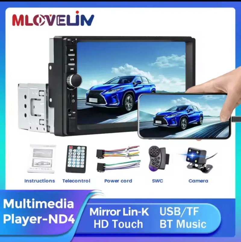 Магнітоли 1DIN та 2DIN 7018B – MP5, Bluetooth, камера заднього ходу! — фото 6