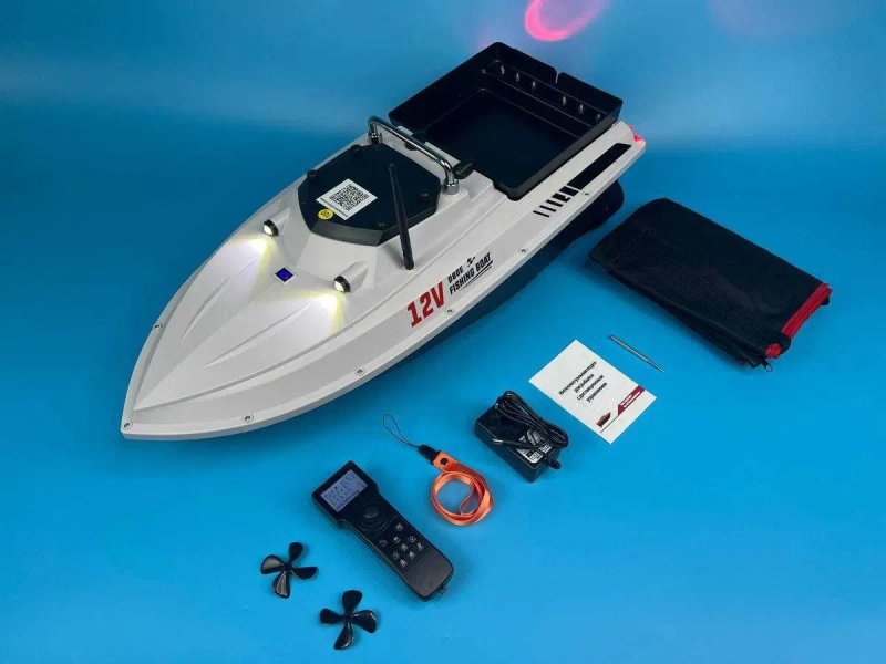 46800 mAh 12V Карповый Кораблик для рыбалки  D80 E с GPS 100 Прикормочный Короповий Рибацький кораблик для коропової риболовлі — фото 5