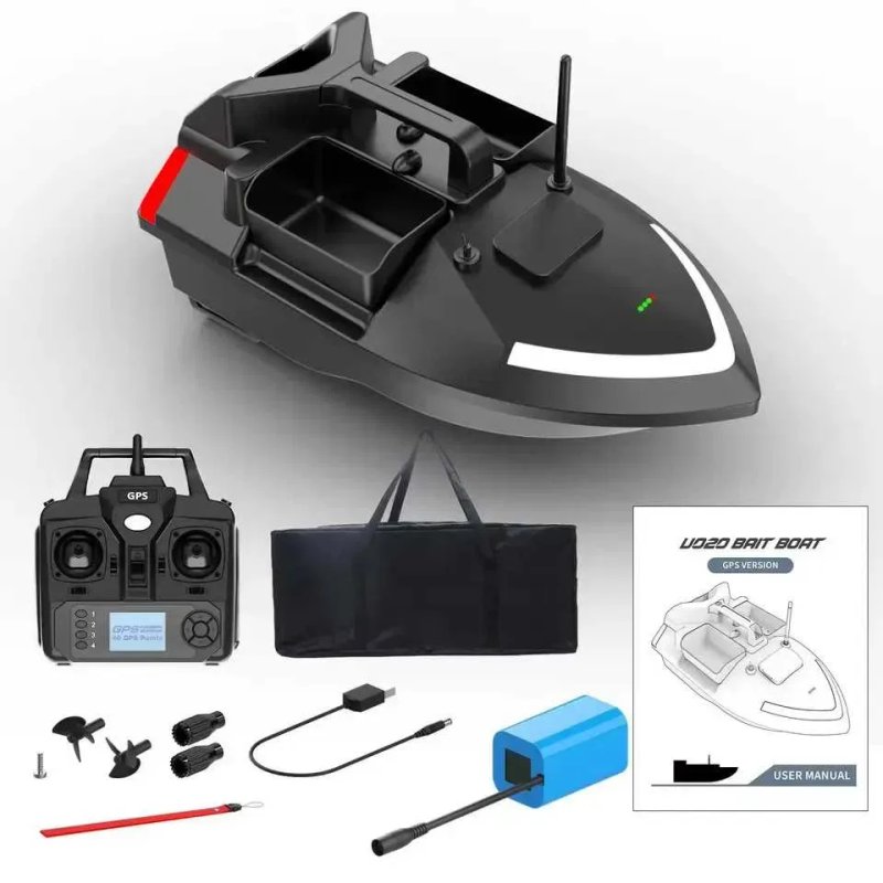 12000 mah Карповый кораблик Flytec V020 с GPS 40 т для рыбалки завоза прикормки Короповий кораблик для риболовлі Карповий завезення прикормочный з гпс — фото 7