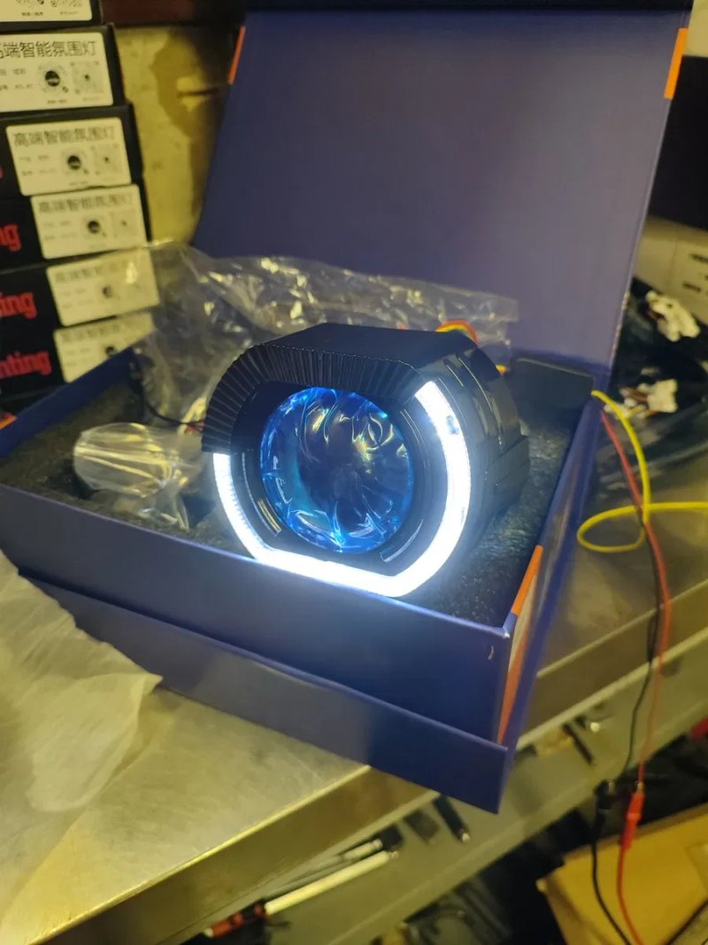 Маски для линз 2.5 и 3 дюйма, ангельские глазки Белый+Желтый RGB Цена комплекта — фото 6