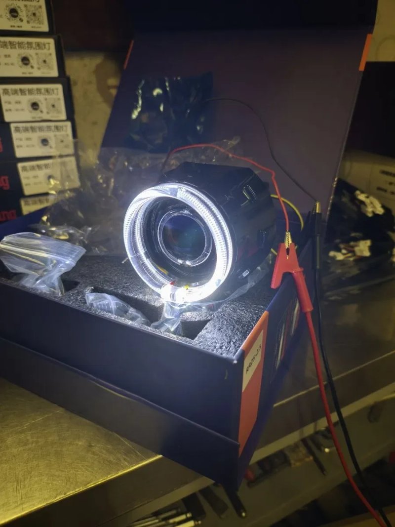 Маски для линз 2.5 и 3 дюйма, ангельские глазки Белый+Желтый RGB Цена комплекта — фото 7