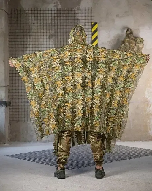 Маскувальний костюм "Пончо" з 3D листям кікімора військова — фото 3