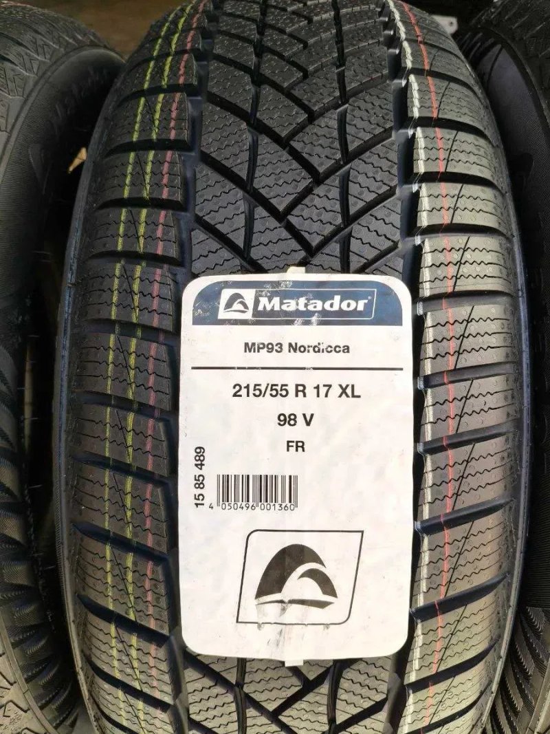 Matador Nordicca MP93 215/55r17 98V Extra Load made in France 26рік, НОВІ (8,5мм) ЗИМОВІ — фото 5