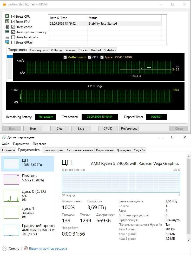 Материнская плата ASUS PRIME A320M-R + RYZEN 5 2400G — фото 8