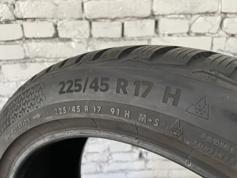 Майже нові зимові шини CONTINENTAL 225/45 R17 резина Р17 — фото 5