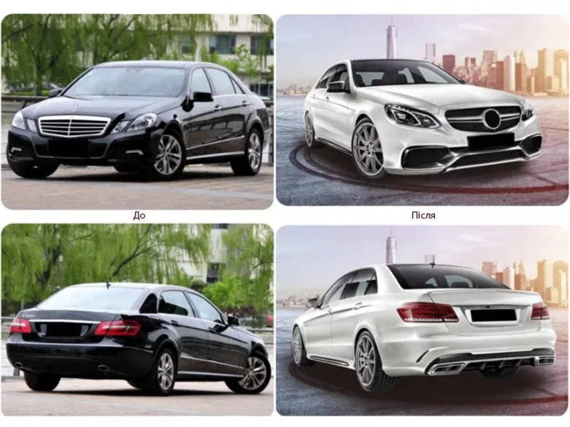 Mercedes E-сlass W212 2009-2016 Комплект рестайлінгу в E63 AMG 2016 — фото 3