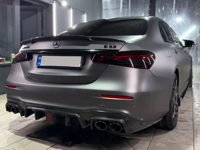 Mercedes E-сlass W213 Задній дифузор (для E63 AMG 2020-2023, Карбон) — фото 3
