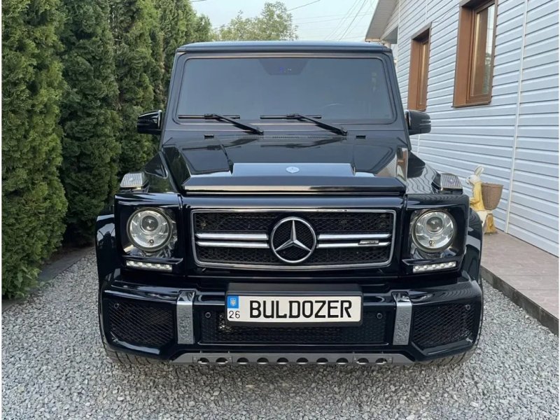 Mercedes G сlass W463 1990-2018 рр. Передній бампер AMG G63/G65 (в зборі) G65 (чорна сітка) — фото 5