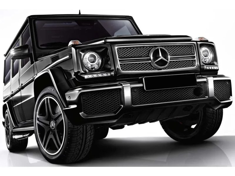 Mercedes G сlass W463 1990-2018 рр. Передній бампер AMG G63/G65 (в зборі) G65 (чорна сітка) — фото 6