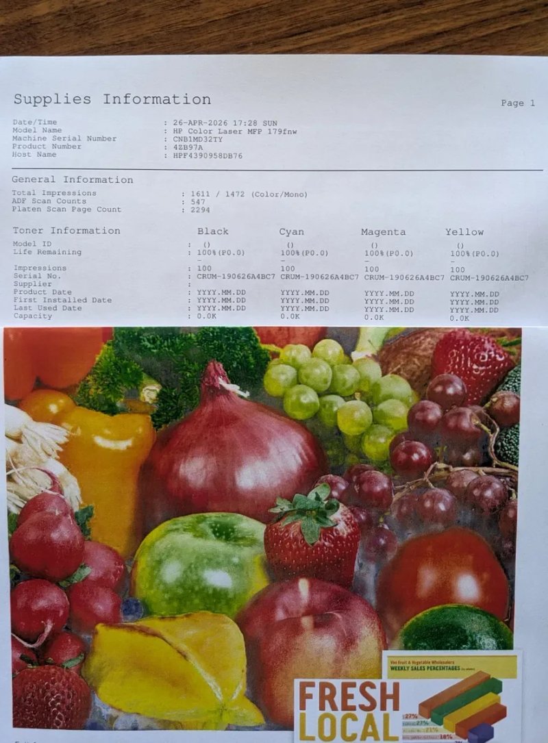 МФУ БФП Кольоровий лазерний  HP Color Laser MFP 179fnw заправлений! Працює без чипів! Wi-Fi — фото 7
