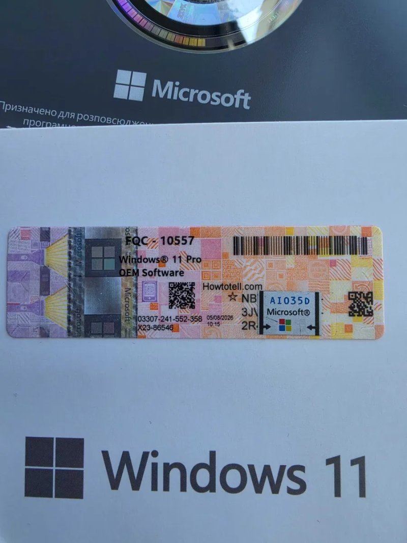 Microsoft Windows 11 Pro OEM DVD FQC-10557 українська — ключ ліцензія COA наліпка, ключ Віндовс 11 Про, Активация Виндовс 11 Про — фото 6