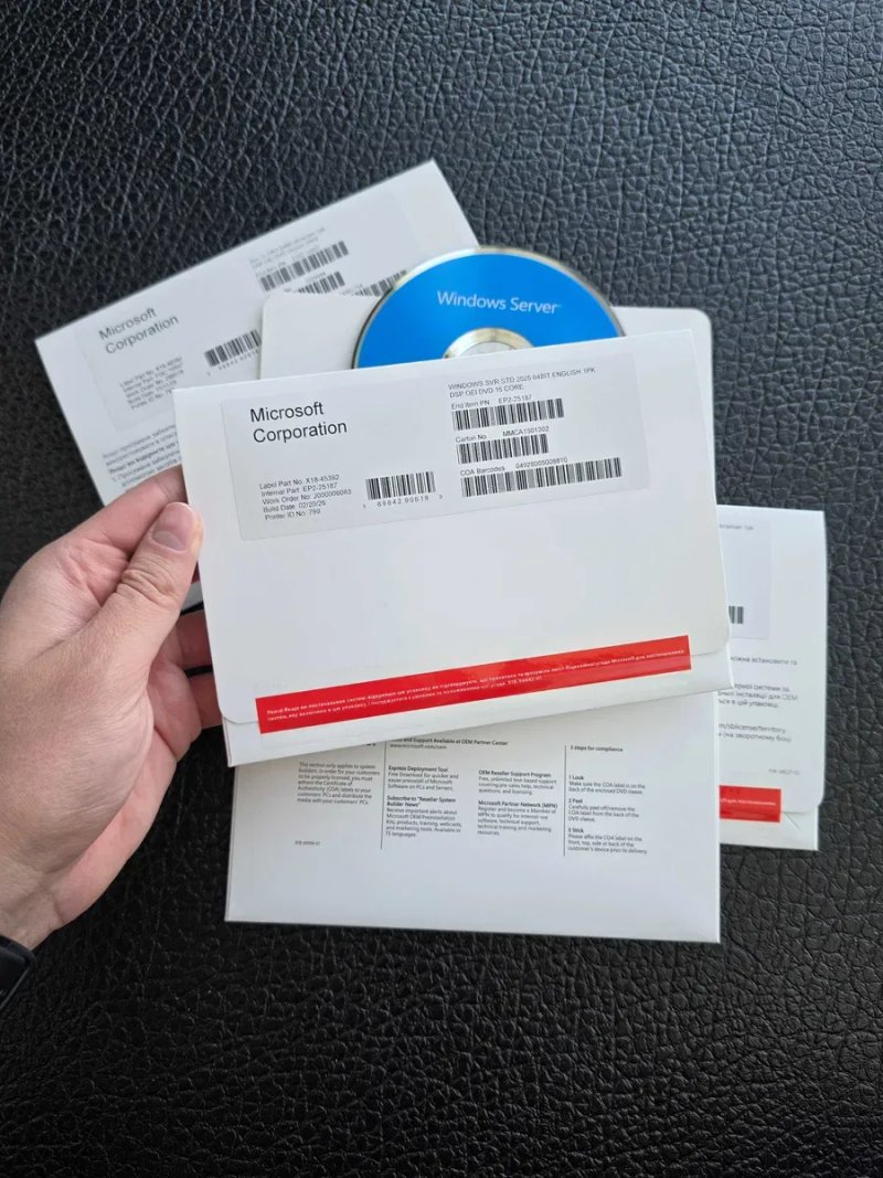 Microsoft Windows Server 2025 Standard 16 Core DVD EP2-25187 — Віндовс Сервер 2025 Стандарт, Виндовс Сервер 2025 ключ ліцензія сервер 2025 ключ — фото 8