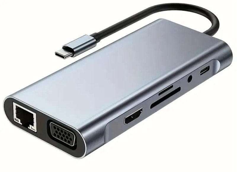 Многофункциональный USB Type-C Хаб 11-в-1 / Док-станция 4K Ultra HD — фото 4