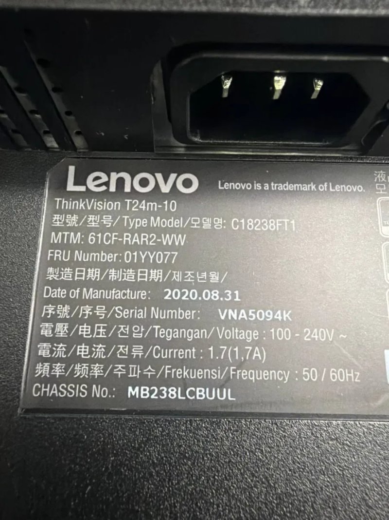 Монітор Lenovo ThinkVision T24m-10 24” IPS Full HD USB-C — фото 4