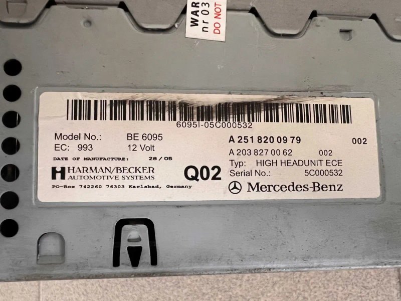 Монитор Mercedes ML W164 Команд Comand GL X164 Магнитола ГЛ МЛ Екран — фото 7