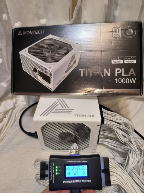 Montech Titan PLA 1000W White (80 Plus Platinum, ATX 3.1, PCIe 5.1) Блок живлення