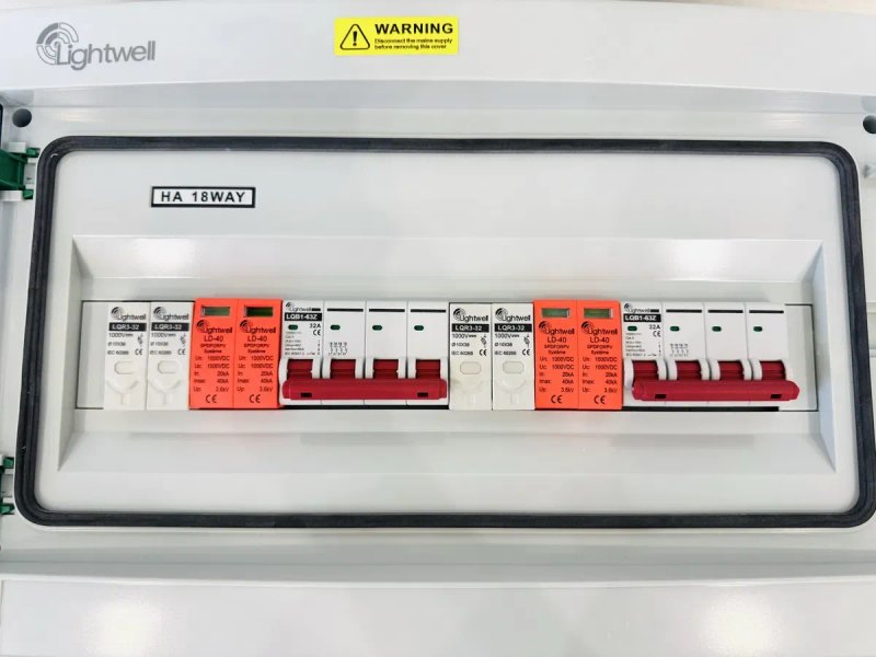 На 2 стрінги‼️1000В 32А PV DC щит MCB SPD збірка комплект для сонячних солнечных панелей поля захисту захист защита инвертора інвертора ПЗІП УЗІП УЗИП — фото 5