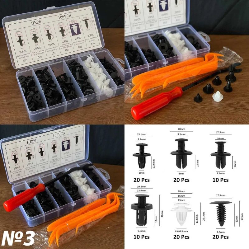 Набір автомобільних пистонов для авто универсальные клипсы , андапки — фото 4