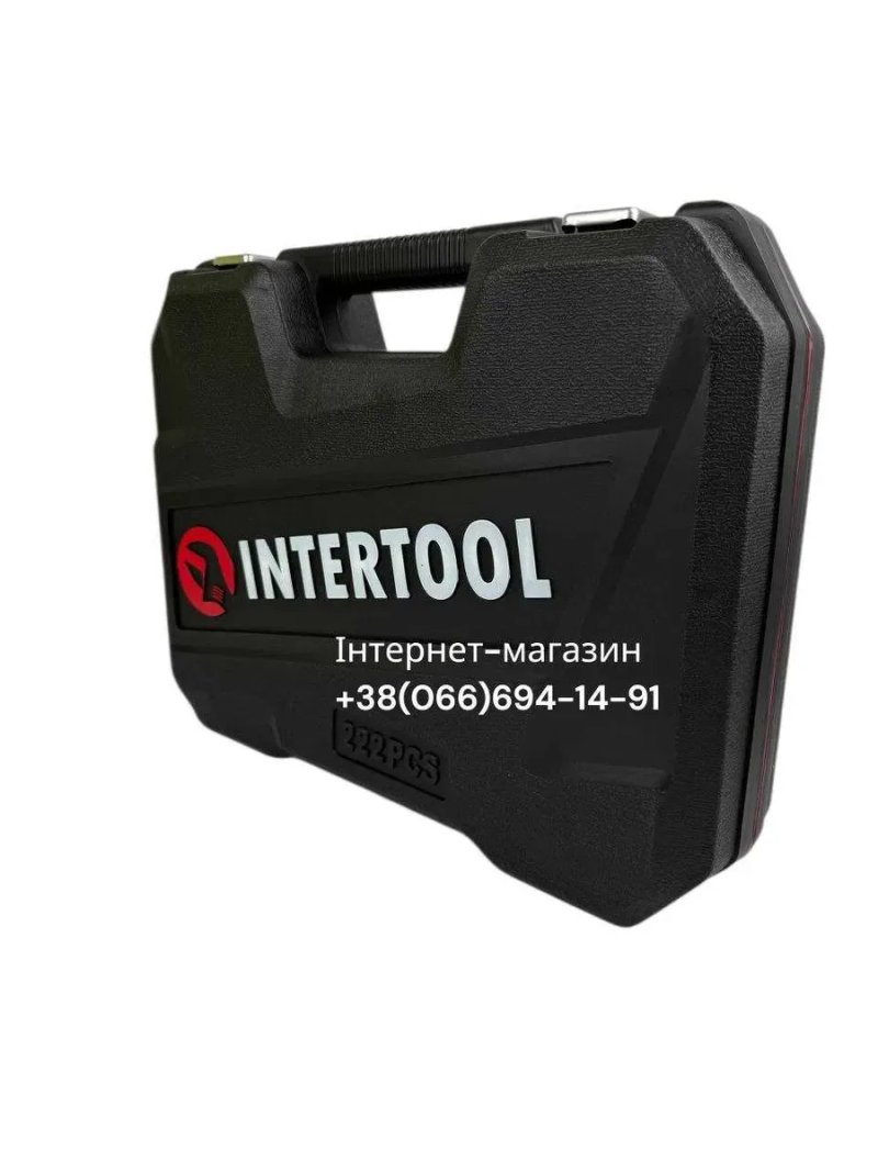 Набір інструментів 222 предмета INTERTOOL набір для ремонту автомобіля  набір ключів набір головок інтертул — фото 8