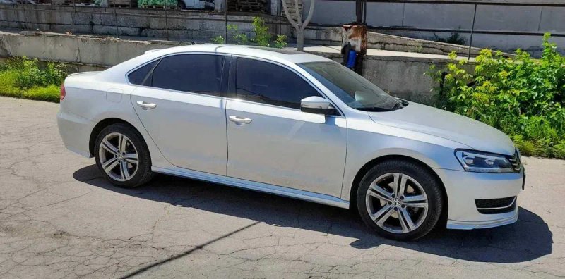 Накладка на передний, задний бампер Volkswagen Passat B7 USA, Накладки на пороги, тюнинг Фольксваген Пассат Б7 Америка, Юбка , Губа, Диффузор — фото 4