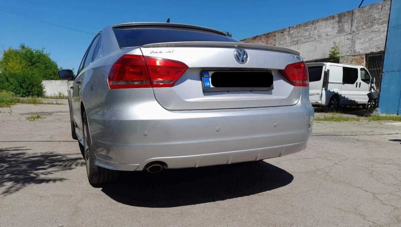 Накладка на передний, задний бампер Volkswagen Passat B7 USA, Накладки на пороги, тюнинг Фольксваген Пассат Б7 Америка, Юбка , Губа, Диффузор — фото 7