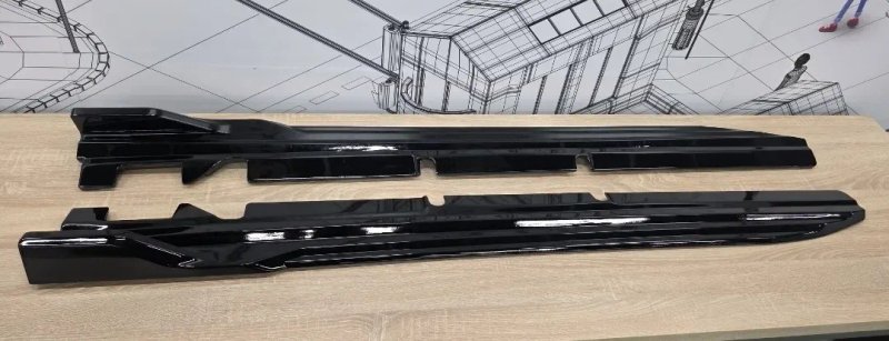 Накладки на пороги BMW X3 G01 X4 G02 F97 F98 X3M X4M диффузор спойлер сплиттер обвес сплiтер — фото 5