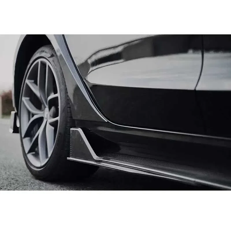 Накладки на пороги для Tesla Model 3 Тесла Модел 3 диффузор спойлер сплиттер сплiтер дифузор — фото 4