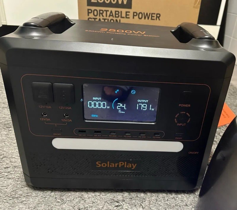 Наличие! Новая Зарядная станция Solarplay Q2402M. 2304Втч , 2500Вт. EU розетки — фото 2